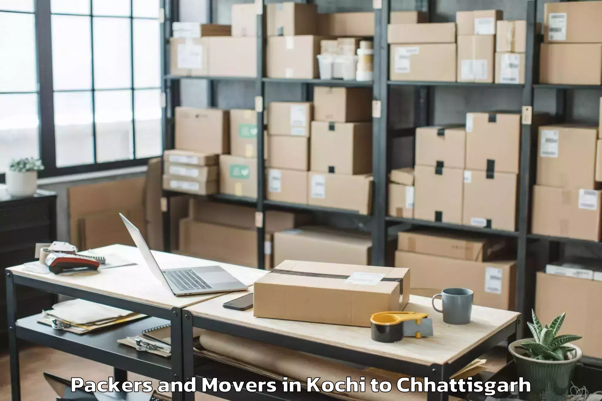 Professional Kochi to Gharghoda Packers And Movers